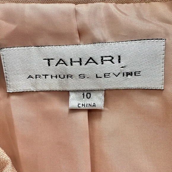 Tahari New Linen Rayon Jacket Button Front 4 Patch Pockets Lined Size 10 - Picture 12 of 15